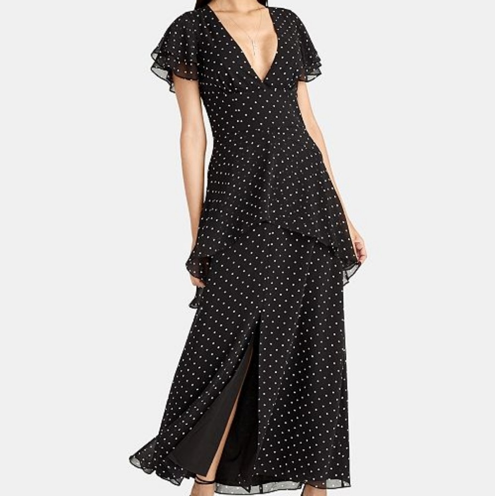 Polka dot maxi dress